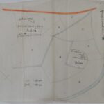 写真３ 文書に綴られている 古墳発見当時の周辺図